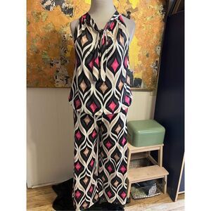 Lisa Style Italy Mod 60’s Style Two Piece Pants Suit party! M/L